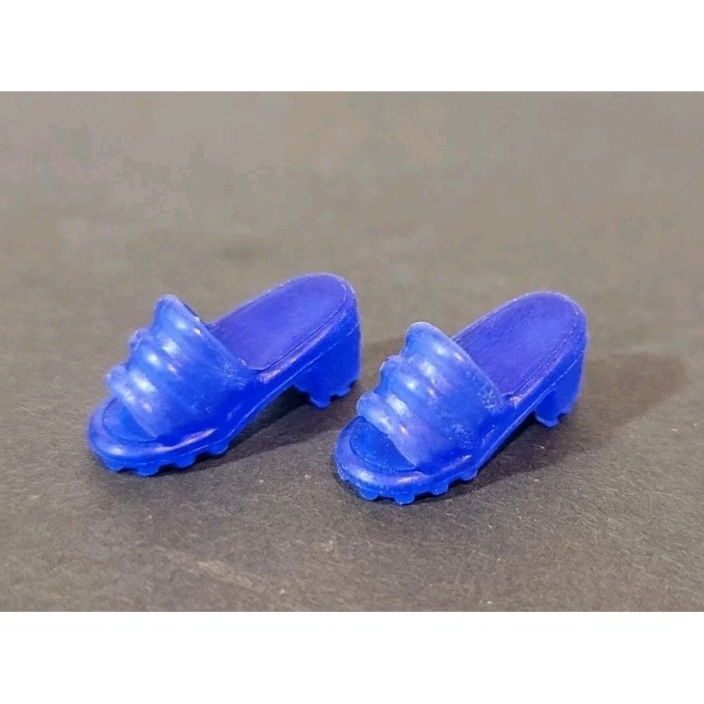 Vintage Barbie Doll Blue Heels SandalsHeels Slide Sandals Shoes Boot Pattern‎